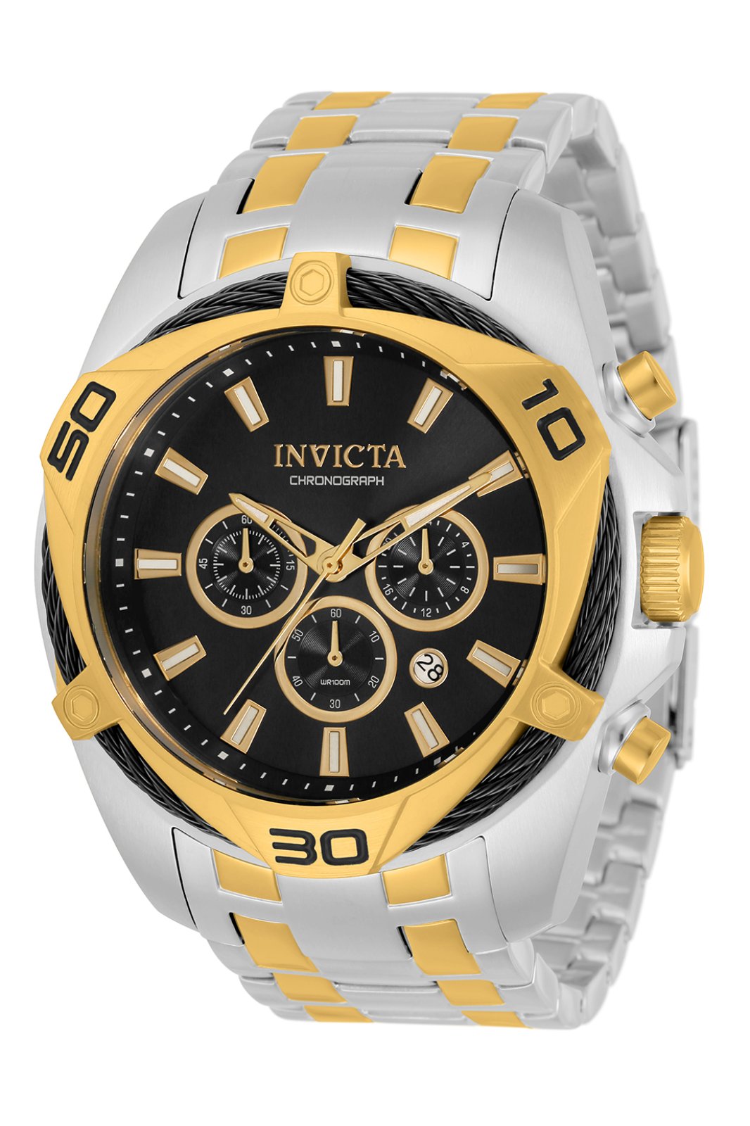 Invicta Bolt 25864 Men's 51mm Two Tone Chronograph Stainless Steel Watch offers