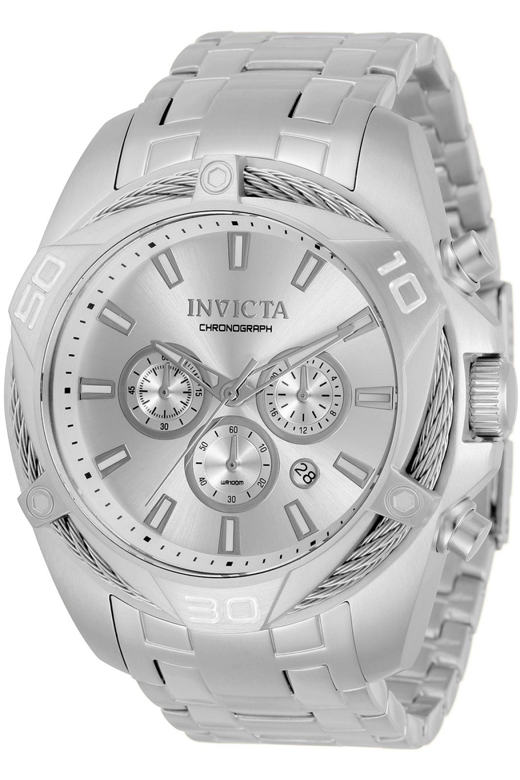 Invicta men's 50mm bolt quartz chronograph sale