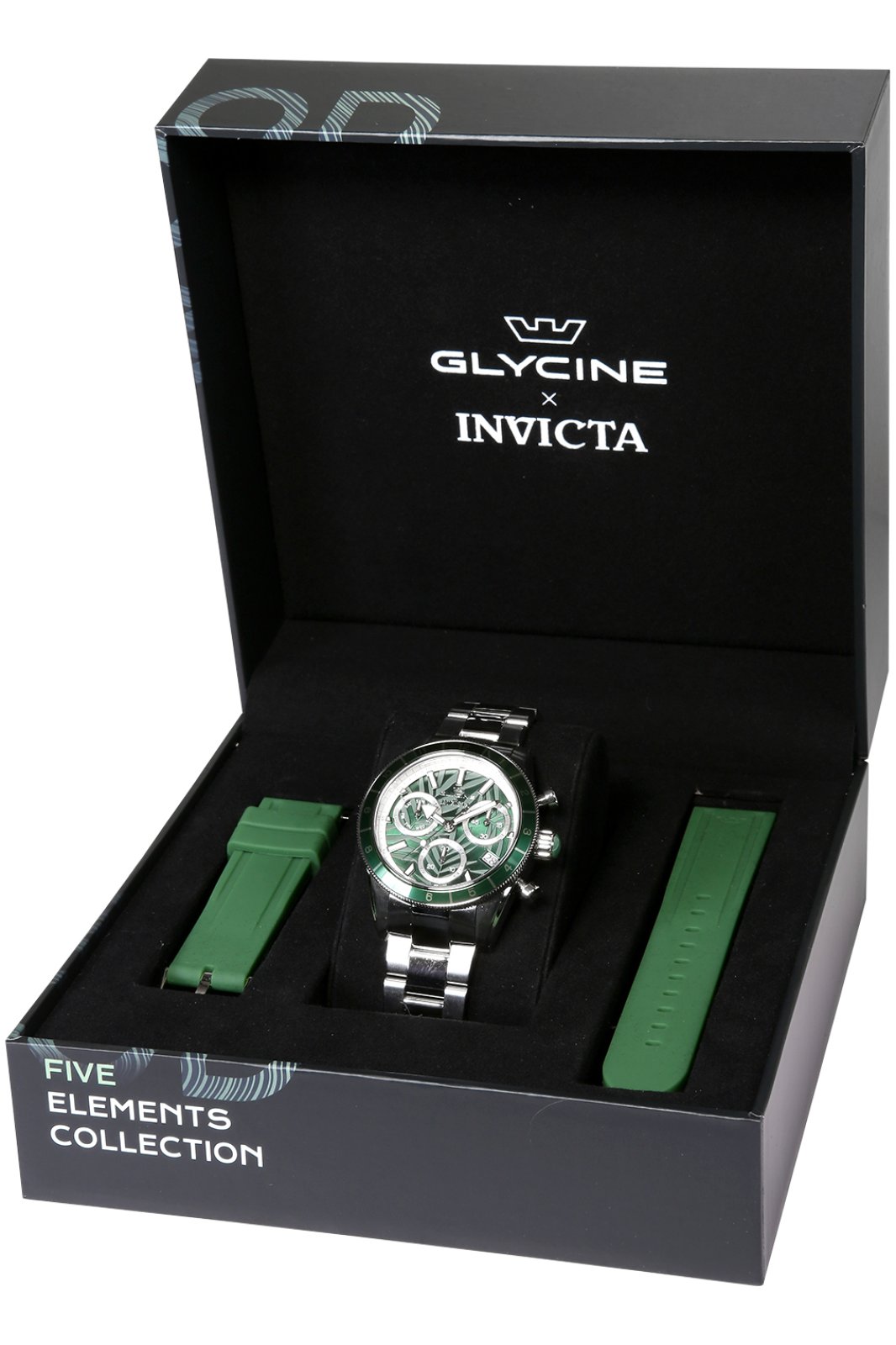 Glycine x Invicta Five Elements - Wood 44289 Men's Quartz Watch - 41mm