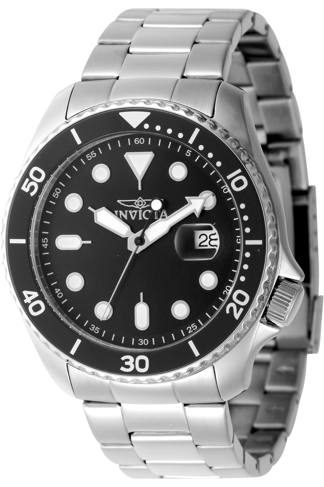 Black and white invicta watch hotsell