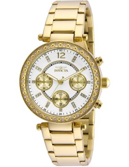 Reloj Invicta Angel para Mujer - 38mm, Oro, Perla + Pulsera Gratis