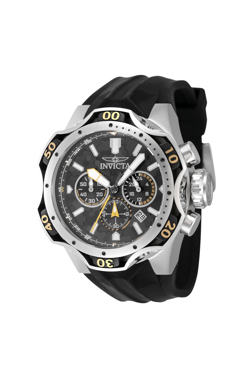 Invicta Venom Quartz Dial Watch in popular Black/Stainless Steel