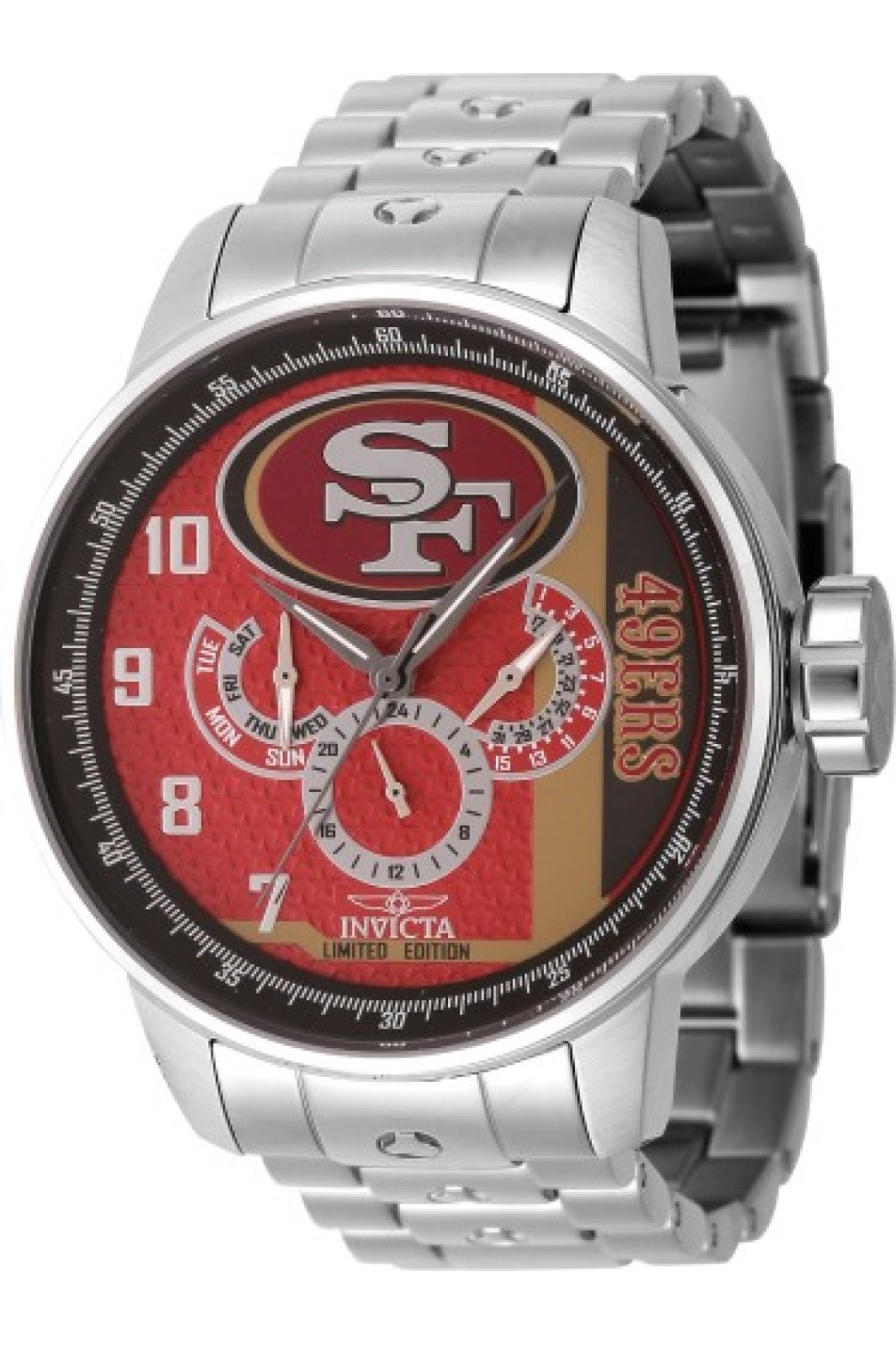 Invicta Nfl Green Bay Packers Quartz Silver Dial Watch in Black for Men